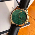  Shop Authentic Gucci Le Marche Des Merveilles Quartz Green Dial Black Leather Strap Watch For Women - YA126463 - Luxxuri