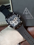  Shop Authentic Guess Phoenix Multifunction Black Dial Black Rubber Strap Watch for Men - GW0203G3 - Luxxuri