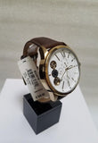  Shop Authentic Fossil Flynn Twist Mechanical White Dial Brown Leather Strap Watch for Men - BQ2218 - Luxxuri