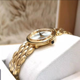  Shop Authentic Versace V-Flare Quartz Silver Dial Gold Steel Strap Watch for Women - VEBN00718 - Luxxuri