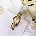  Shop Authentic Versace V-Flare Quartz Silver Dial Gold Steel Strap Watch for Women - VEBN00718 - Luxxuri