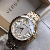 Shop Authentic Versace  V-Urban Quartz White Dial Gold Steel Strap Watch For Men - VELQ00719 - Luxxuri