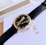  Shop Authentic Versace Virtus Quartz Black Dial Black Leather Strap Watch for Women - VEHC00119 - Luxxuri
