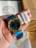  Shop Authentic Versace Greca Green Dial Silver Steel Strap Watch for Women - VEVH00720 - Luxxuri
