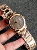  Shop Authentic Burberry The City Nude Dial Rose Gold Steel Strap Watch for Women - BU9228 - Luxxuri