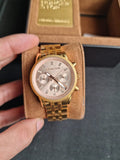  Shop Authentic Michael Kors Ritz Chronograph Rose Gold Dial Rose Gold Steel Strap Watch for Women - MK6077 - Luxxuri