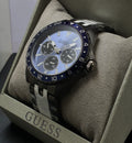  Shop Authentic Guess Odyssey Quartz Blue Dial Gunmetal Steel Strap Watch For Men - W1107G5 - Luxxuri