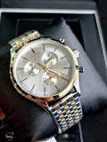  Shop Authentic Hugo Boss Companion Silver Dial Two Tone Mesh Bracelet Watch for Men - 1513654 - Luxxuri