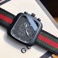  Shop Authentic Gucci Coupe Chronograph Quartz Black Two Tone NATO Strap Watch For Men - YA131202 - Luxxuri
