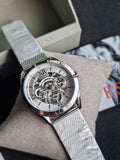  Shop Authentic Guess Tailor Multifunction Silver Dial Silver Mesh Bracelet Watch for Men - GW0368G1 - Luxxuri