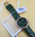  Shop Authentic Michael Kors Parker Chronograph Green Dial Green Leather Strap Watch For Women - MK6985 - Luxxuri