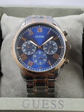  Shop Authentic Guess Hendrix Chronograph Blue Dial Two Tone Steel Strap Watch for Men - W1309G4 - Luxxuri
