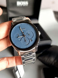  Shop Authentic Hugo Boss Peak Chronograph Blue Dial Silver Steel Strap Watch for Men - 1513763 - Luxxuri