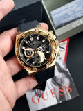  Shop Authentic Guess Third Gear Multifunction Black Dial Black Rubber Strap Watch for Men - GW0334G2 - Luxxuri