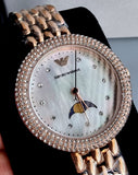  Shop Authentic Emporio Armani Rosa Mother of Pearl Dial Rose Gold Steel Strap Watch For Women - AR11462 - Luxxuri