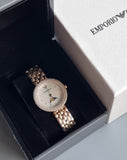  Shop Authentic Emporio Armani Rosa Mother of Pearl Dial Rose Gold Steel Strap Watch For Women - AR11462 - Luxxuri