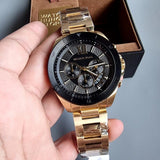  Shop Authentic Michael Kors Brecken Chronograph Black Dial Gold Steel Strap Watch For Men - MK8848 - Luxxuri
