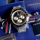  Shop Authentic Tommy Hilfiger Luke Quartz Black Dial Silver Steel Strap Watch for Men - 1791120 - Luxxuri