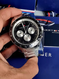  Shop Authentic Tommy Hilfiger Luke Quartz Black Dial Silver Steel Strap Watch for Men - 1791120 - Luxxuri