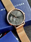  Shop Authentic Tommy Hilfiger Brooklyn Grey Dial Gold Mesh Bracelet Watch for Men - 1791506 - Luxxuri