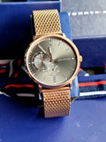  Shop Authentic Tommy Hilfiger Brooklyn Grey Dial Gold Mesh Bracelet Watch for Men - 1791506 - Luxxuri