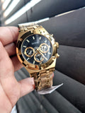  Shop Authentic Guess Continental Black Dial Gold Steel Strap Watch for Men - GW0260G2 - Luxxuri