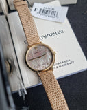  Shop Authentic Emporio Armani Kappa Quartz Silver Dial Beige Leather Strap Watch For Women - AR11042 - Luxxuri