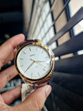  Shop Authentic Fossil The Minimalist Slim White Dial Blue Leather Strap Watch for Men - FS5371 - Luxxuri