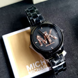  Shop Authentic Michael Kors Runway Quartz Black Dial Black Steel Strap Watch For Women - MK6683 - Luxxuri