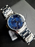  Shop Authentic Emporio Armani Valente Quartz Blue Dial Silver Steel Strap Watch For Men - AR11085 - Luxxuri