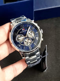  Shop Authentic Tommy Hilfiger Keagan Blue Dial Silver Steel Strap Watch for Men - 1791293 - Luxxuri