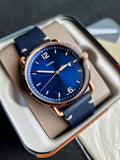  Shop Authentic Fossil The Commuter Blue Dial Blue Leather Strap Watch for Men - FS5274 - Luxxuri