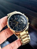  Shop Authentic Tommy Hilfiger Baker Chronograph Black Dial Gold Steel Strap Watch for Men - 1710447 - Luxxuri