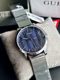  Shop Authentic Guess Richmond Blue Dial Two Tone Mesh Bracelet Watch for Men - W1179G1 - Luxxuri