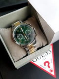  Shop Authentic Guess Hendrix Green Dial Two Tone Steel Strap Watch For Men - GW0066G2 - Luxxuri