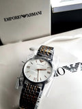  Shop Authentic Emporio Armani Kappa Quartz Silver Dial Two Tone Mesh Bracelet Watch For Men - AR11093 - Luxxuri