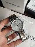 Shop Authentic Emporio Armani Kappa Quartz Silver Dial Two Tone Mesh Bracelet Watch For Men - AR11093 - Luxxuri