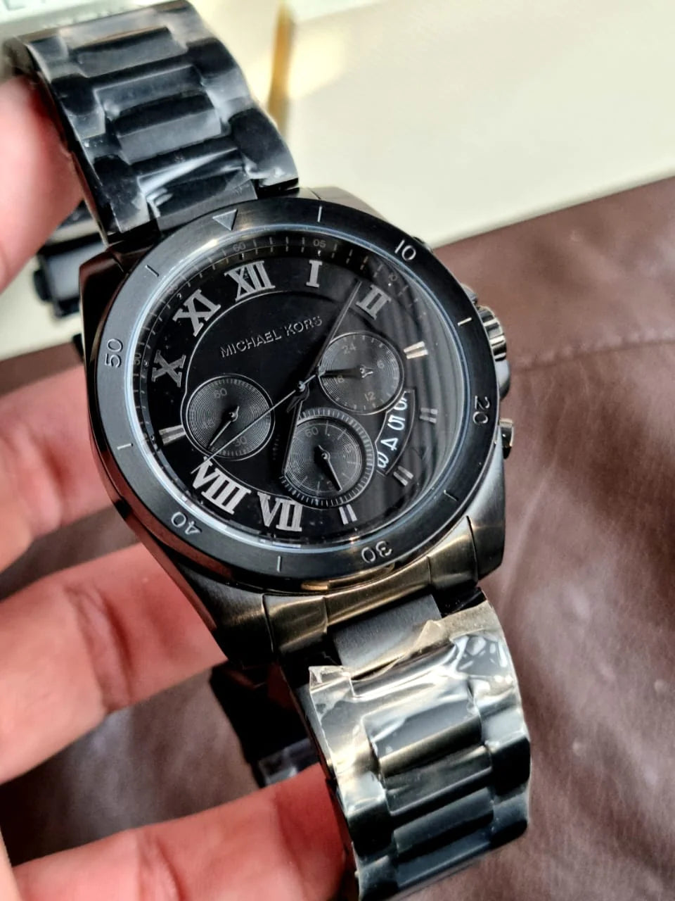  Shop Authentic Michael Kors Brecken Chronograph Black Dial Black Steel Strap Watch For Men - MK8482 - Luxxuri