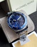  Shop Authentic Michael Kors Chronograph Cunningham Multifunction Blue Dial Grey Steel Strap Watch For Men - MK7155 - Luxxuri