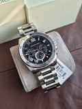  Shop Authentic Michael Kors Brecken Chronograph Quartz Black Dial Silver Steel Strap Watch For Men - MK8438 - Luxxuri