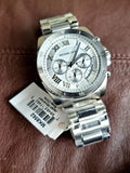  Shop Authentic Michael Kors Brecken Chronograph Silver Dial Silver Steel Strap Watch For Women - MK8562 - Luxxuri