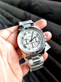 Shop Authentic Michael Kors Brecken Chronograph Silver Dial Silver Steel Strap Watch For Women - MK8562 - Luxxuri