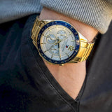  Shop Authentic Tommy Hilfiger Luke Chronograph White Dial Gold Steel Strap Watch for Men - 1791121 - Luxxuri