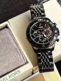  Shop Authentic Michael Kors Bayville Chronograph Black Dial Black Steel Strap Watch For Men - MK8750 - Luxxuri