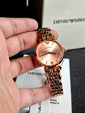  Shop Authentic Emporio Armani Arianna Analog Mother of Pearl Dial Rose Gold Steel Strap Watch For Women - AR11196 - Luxxuri