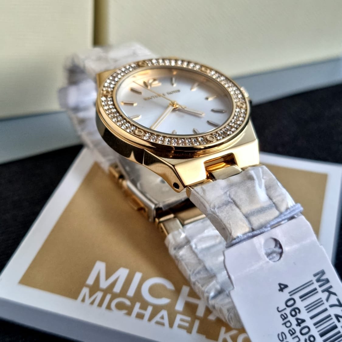  Shop Authentic Michael Kors Lennox Three Hand Silver Dial Two Tone Steel Strap Watch For Women - MK7338 - Luxxuri