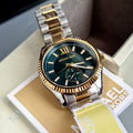  Shop Authentic Michael Kors Lexington Quartz Green Dial Two Tone Steel Strap Watch For Men - MK9063 - Luxxuri