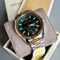  Shop Authentic Michael Kors Lexington Quartz Green Dial Two Tone Steel Strap Watch For Men - MK9063 - Luxxuri