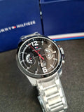  Shop Authentic Tommy Hilfiger Decker Quartz Black Dial Silver Steel Strap Watch for Men - 1791472 - Luxxuri