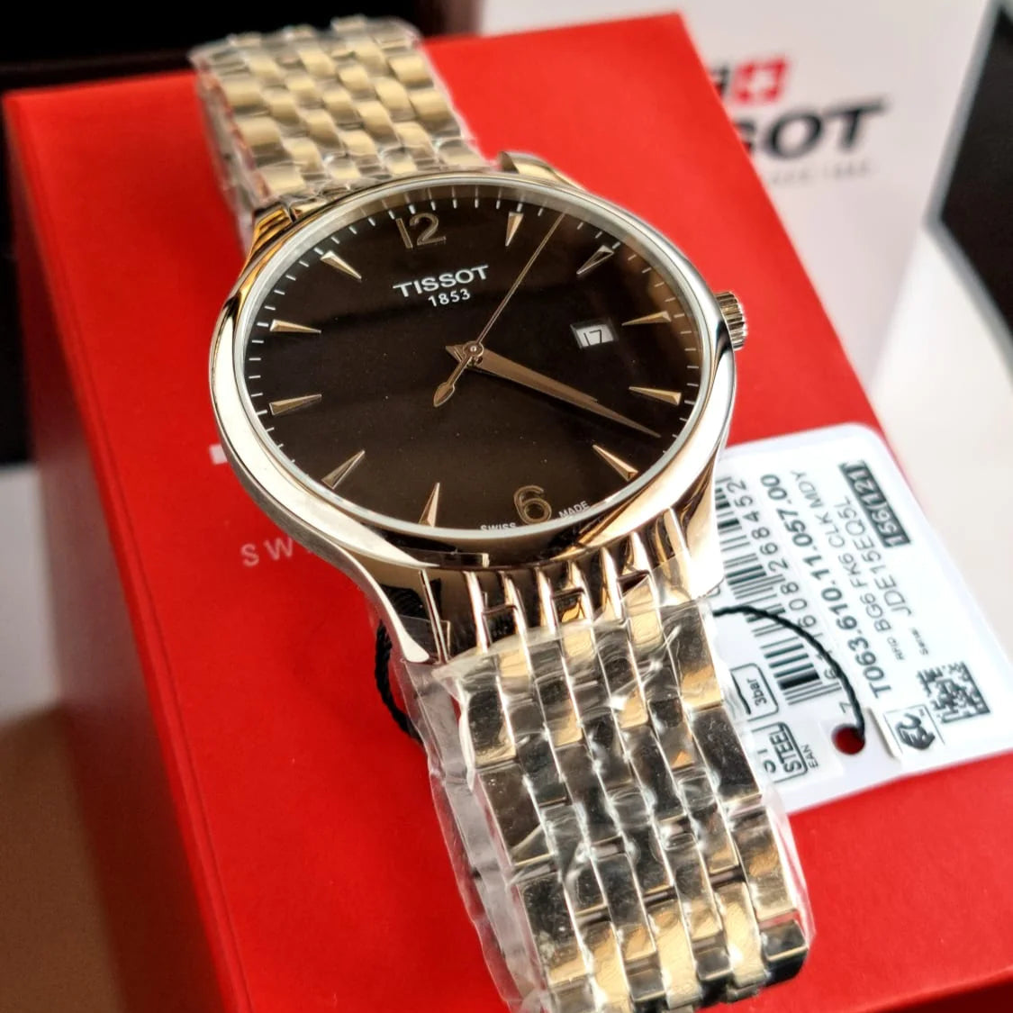  Shop Authentic Tissot T Classic Tradition Chronograph Black Dial Silver Steel Strap Watch For Men - T063.617.11.057.00 - Luxxuri